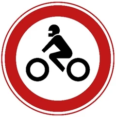 Señal C11: Cerrado para motocicletas