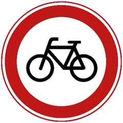 Señal C14: Cerrado para bicicletas y vehículos para personas con discapacidad sin motor