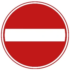 Señal C2: Sentido único: prohibido entrar en esta dirección para vehículos, jinetes y conductores de animales