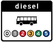 Señal C22e9: Panel bajo C22e: zona ambiental para autobuses; acceso con clase de emisión 6