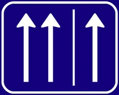 Señal C23-01: Carril de hora punta (spitsstrook) abierto