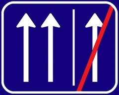 Señal C23-03: Fin del carril de hora punta