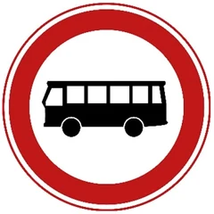 Señal C7a: Cerrado para autobuses