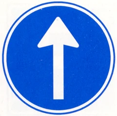 Señal D4: Dirección obligatoria indicada en la señal
