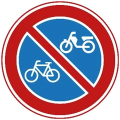 Señal E3: Prohibido dejar bicicletas y ciclomotores