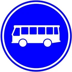 Señal F13: Carril o calzada solo para autobuses de línea