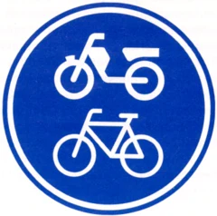 Señal G12a: Carril para bicicletas y ciclomotores