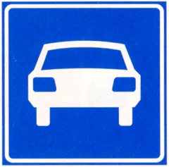 Señal G3: Autoweg (vía para automóviles)