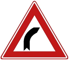 Señal J2: Curva a la derecha