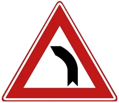 Señal J3: Curva a la izquierda