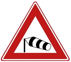 Señal J31: Viento lateral