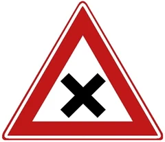 Señal J8: Cruce peligroso