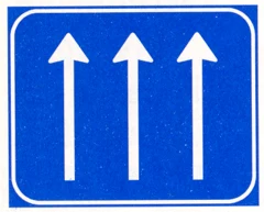 Señal L7: Número de carriles que continúan